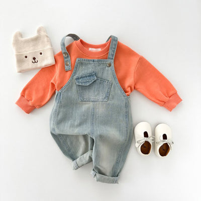 Jeans Retro de Una Pieza para Niños y Niñas - Comodidad Casual - Image 11