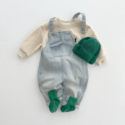 Jeans Retro de Una Pieza para Niños y Niñas - Comodidad Casual - Image 13