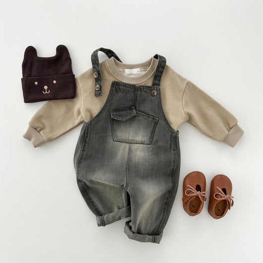Jeans Retro de Una Pieza para Niños y Niñas - Comodidad Casual - Image 23