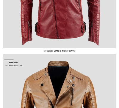 Chaqueta de Cuero PU con Forro Polar para Hombre - Estilo Moderno - Image 23