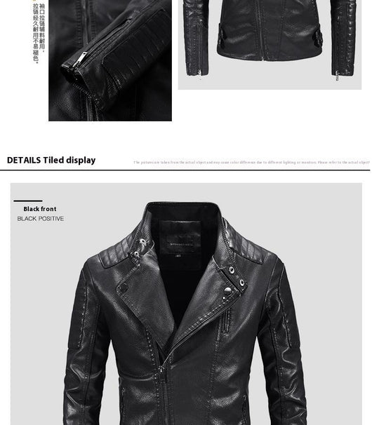 Chaqueta de Cuero PU con Forro Polar para Hombre - Estilo Moderno - Image 26
