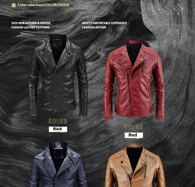 Chaqueta de Cuero PU con Forro Polar para Hombre - Estilo Moderno - Image 29