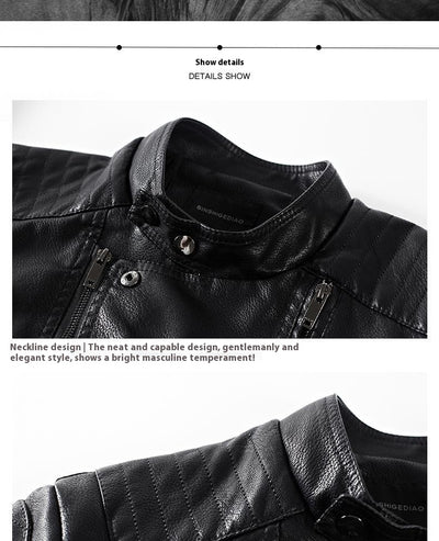 Chaqueta de Cuero PU con Forro Polar para Hombre - Estilo Moderno - Image 30