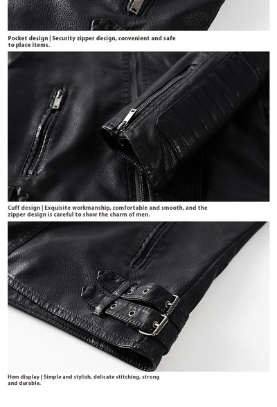 Chaqueta de Cuero PU con Forro Polar para Hombre - Estilo Moderno - Image 37