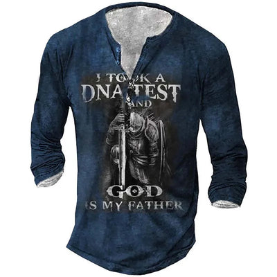 Camiseta Manga Larga para Hombre con Botones de Solapa Abierta e Impresión Digital - Image 64