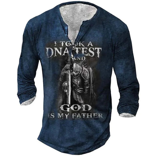 Camiseta Manga Larga para Hombre con Botones de Solapa Abierta e Impresión Digital - Image 64