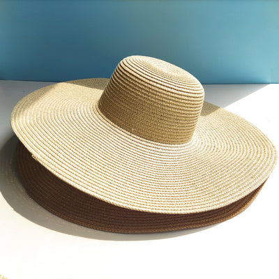 Sombrero de Paja con Ala Ancha 14CM Protección Solar para Playa - Image 7