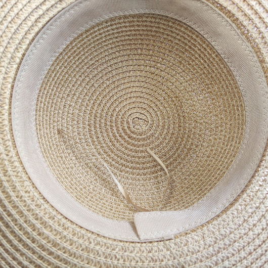 Sombrero de Paja con Ala Ancha 14CM Protección Solar para Playa - Image 8