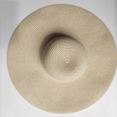 Sombrero de Paja con Ala Ancha 14CM Protección Solar para Playa - Image 11