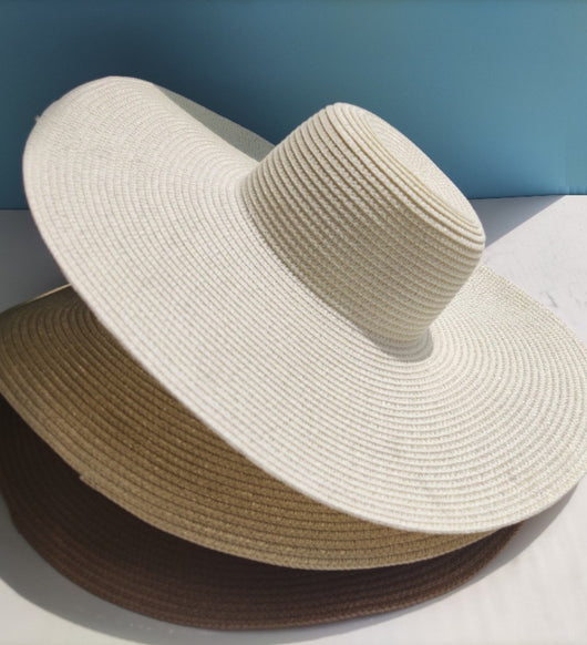 Sombrero de Paja con Ala Ancha 14CM Protección Solar para Playa - Image 12