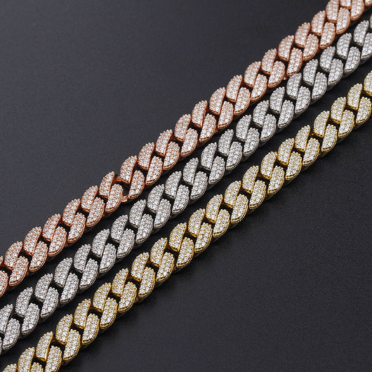 Pulsera de Plata Hip Hop con Diamantes y Circonia Cúbica Estilo Cubano - Image 9