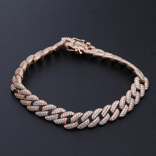 Pulsera de Plata Hip Hop con Diamantes y Circonia Cúbica Estilo Cubano - Image 10