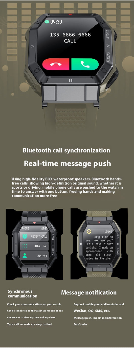 Reloj Inteligente K55 con Llamadas Bluetooth, Monitor Cardíaco y Presión Arterial - Image 27