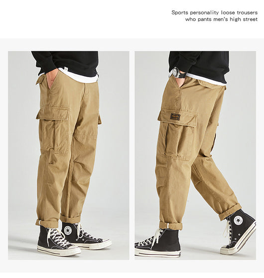 Overol Holgado Casual para Hombre con Bolsillos Amplios - Image 35