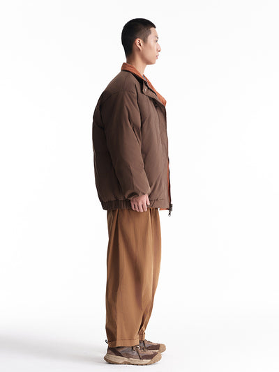 Chaqueta Térmica Reversible Cuadros con Cuello Alto y Plumón para Hombre - Image 9