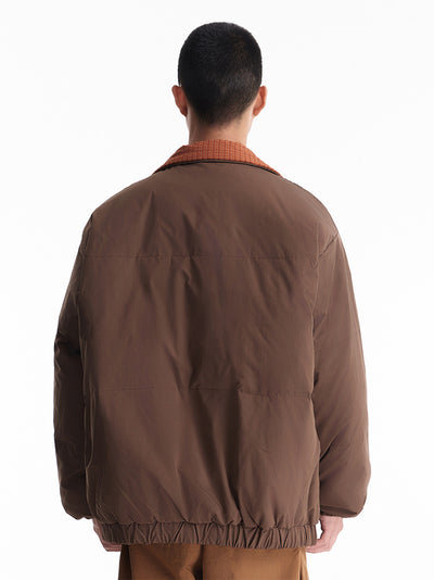 Chaqueta Térmica Reversible Cuadros con Cuello Alto y Plumón para Hombre - Image 12