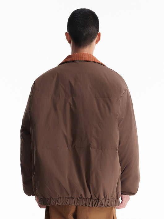 Chaqueta Térmica Reversible Cuadros con Cuello Alto y Plumón para Hombre - Image 12