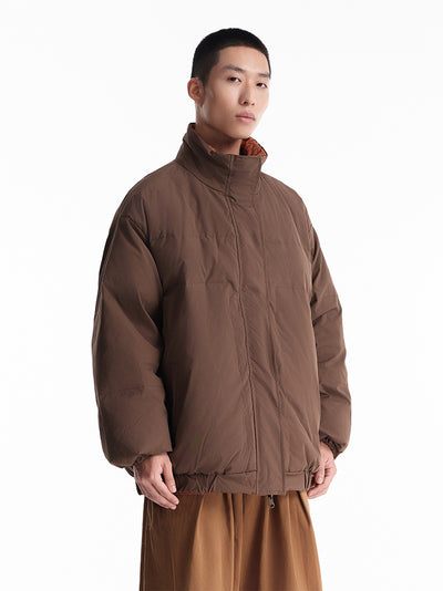 Chaqueta Térmica Reversible Cuadros con Cuello Alto y Plumón para Hombre - Image 13