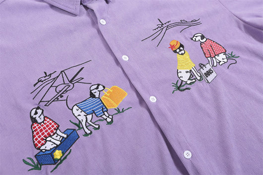 Playera Holgada con Bordado Cartoon de Manga Corta - Image 15