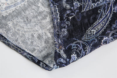 Camisa Casual de Manga Corta con Estampado Paisley para Hombre - Image 12