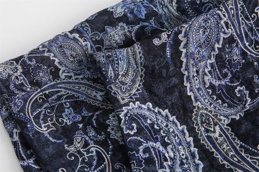 Camisa Casual de Manga Corta con Estampado Paisley para Hombre - Image 15