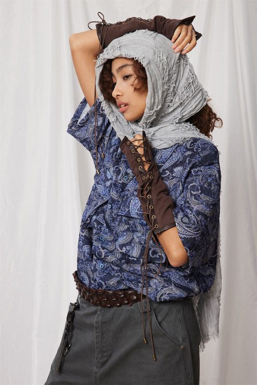 Camisa Casual de Manga Corta con Estampado Paisley para Hombre - Image 22