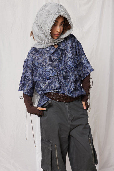 Camisa Casual de Manga Corta con Estampado Paisley para Hombre - Image 23