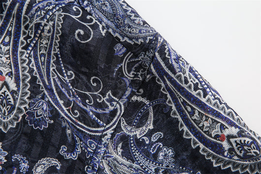 Camisa Casual de Manga Corta con Estampado Paisley para Hombre - Image 26