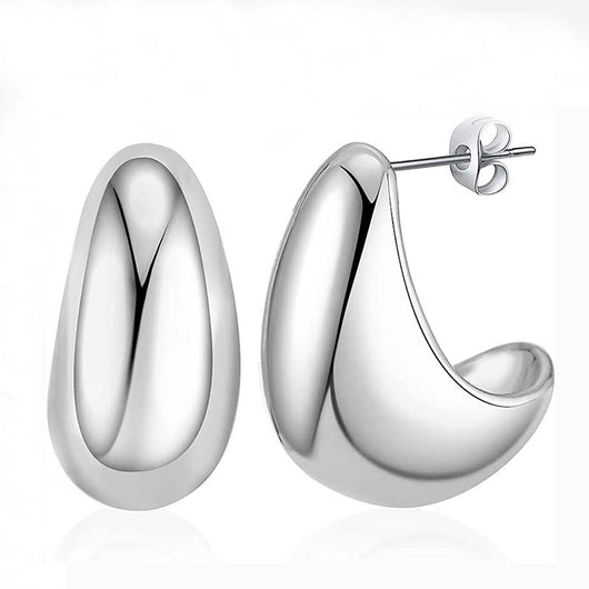 Aretes de Lujo Minimalista con Gota de Metal - Image 30