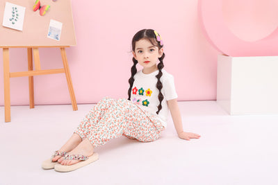Playera Infantil con Estampado Floral de Manga Corta - Image 23