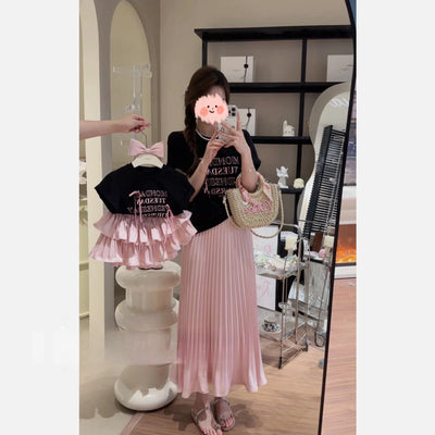 Conjunto Infantil Falda Plisada Estilo Occidental con Camiseta Estampada - Image 12