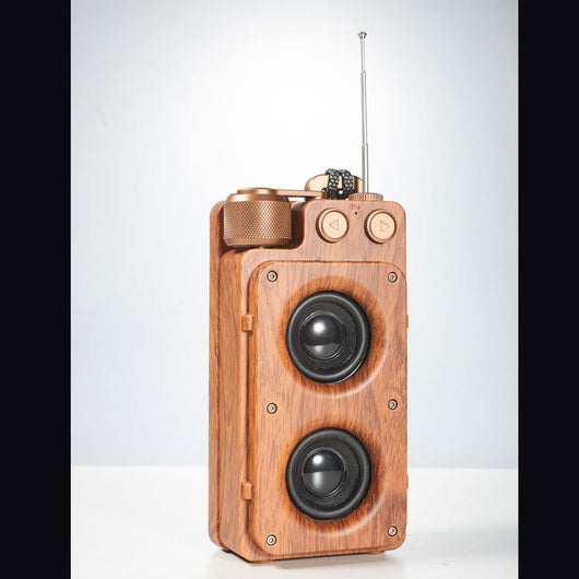 Parlante Bluetooth Dual Portátil con Diseño de Madera y Conexión USB - Image 14