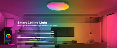 Lámpara de Techo Inteligente RGBCW con WiFi y Control de Intensidad - Image 7