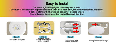 Lámpara de Techo Inteligente RGBCW con WiFi y Control de Intensidad - Image 12