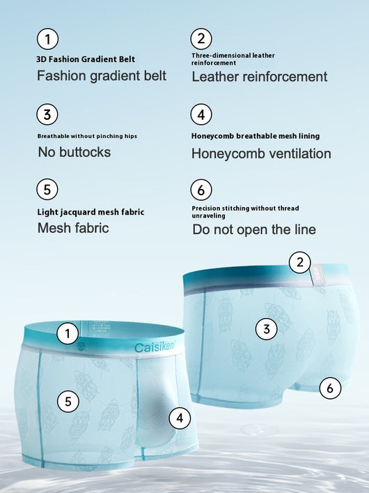 Bóxers Ultradelgados de Malla Transpirable Ice Silk Verano - Image 39