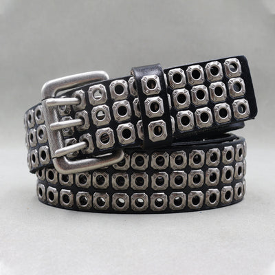 Cinturón de Cuero Genuino para Hombre con Remaches y Detalles Punk - Image 7