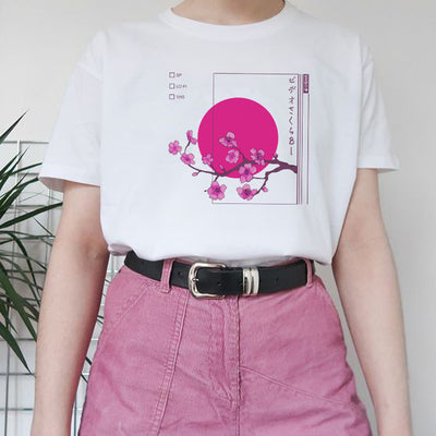 Camiseta Unisex con Estampado Floral de Ciruela - Diseño Personalidad - Image 13