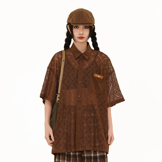 Blusa Calada de Manga Corta en Crochet - Image 13