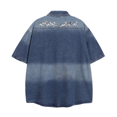 Camisa de Mezclilla Tie-Dye Degradado para Verano - Image 16