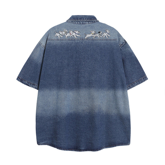 Camisa de Mezclilla Tie-Dye Degradado para Verano - Image 16