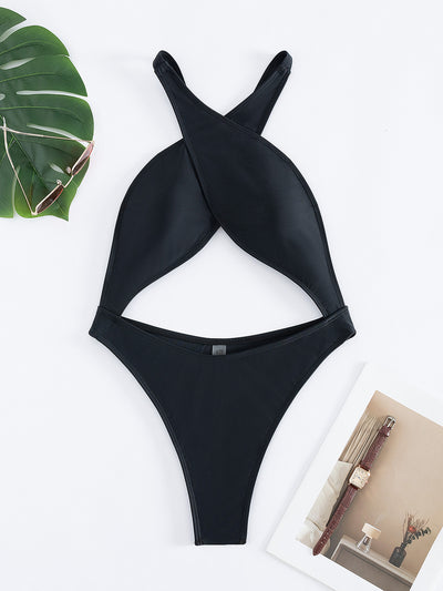 Bikini Enterizo Ajustado Cuello Alto para Mujer - Image 18