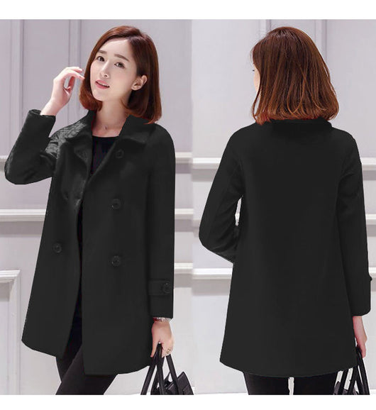 Abrigo de Lana Corte Coreano Slim Fit Elegante y Favorecedor para Mujer - Image 15