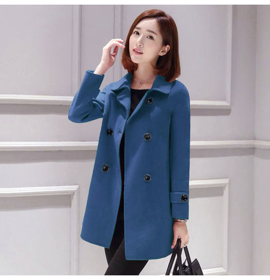 Abrigo de Lana Corte Coreano Slim Fit Elegante y Favorecedor para Mujer - Image 17