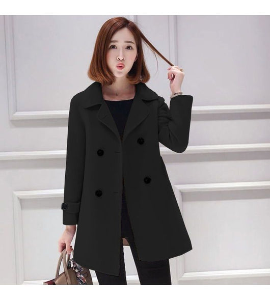 Abrigo de Lana Corte Coreano Slim Fit Elegante y Favorecedor para Mujer - Image 21