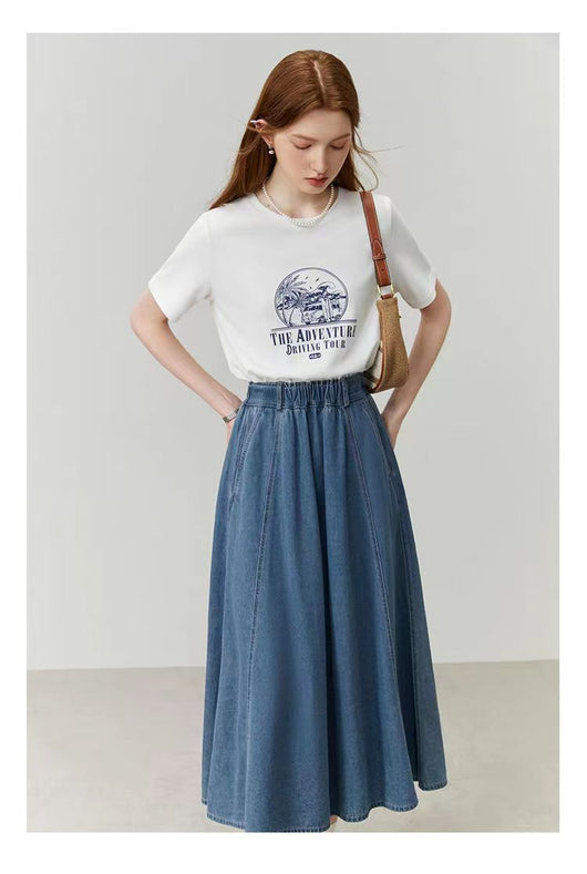 Blusa Estampada de Hombros Anchos y Manga Corta - Image 15