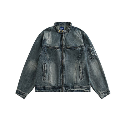 Chaqueta Denim Retro con Bordados para Hombre - Image 24