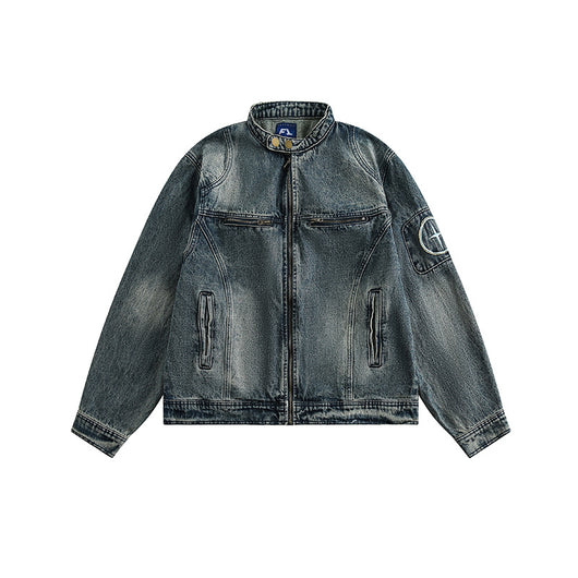 Chaqueta Denim Retro con Bordados para Hombre - Image 24