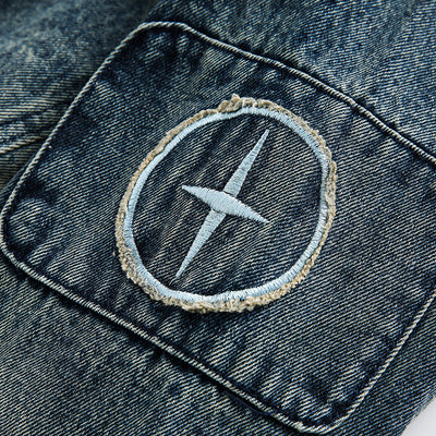 Chaqueta Denim Retro con Bordados para Hombre - Image 26