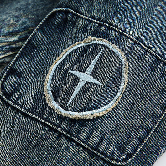 Chaqueta Denim Retro con Bordados para Hombre - Image 26