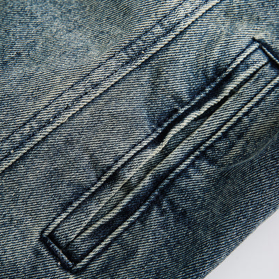 Chaqueta Denim Retro con Bordados para Hombre - Image 28